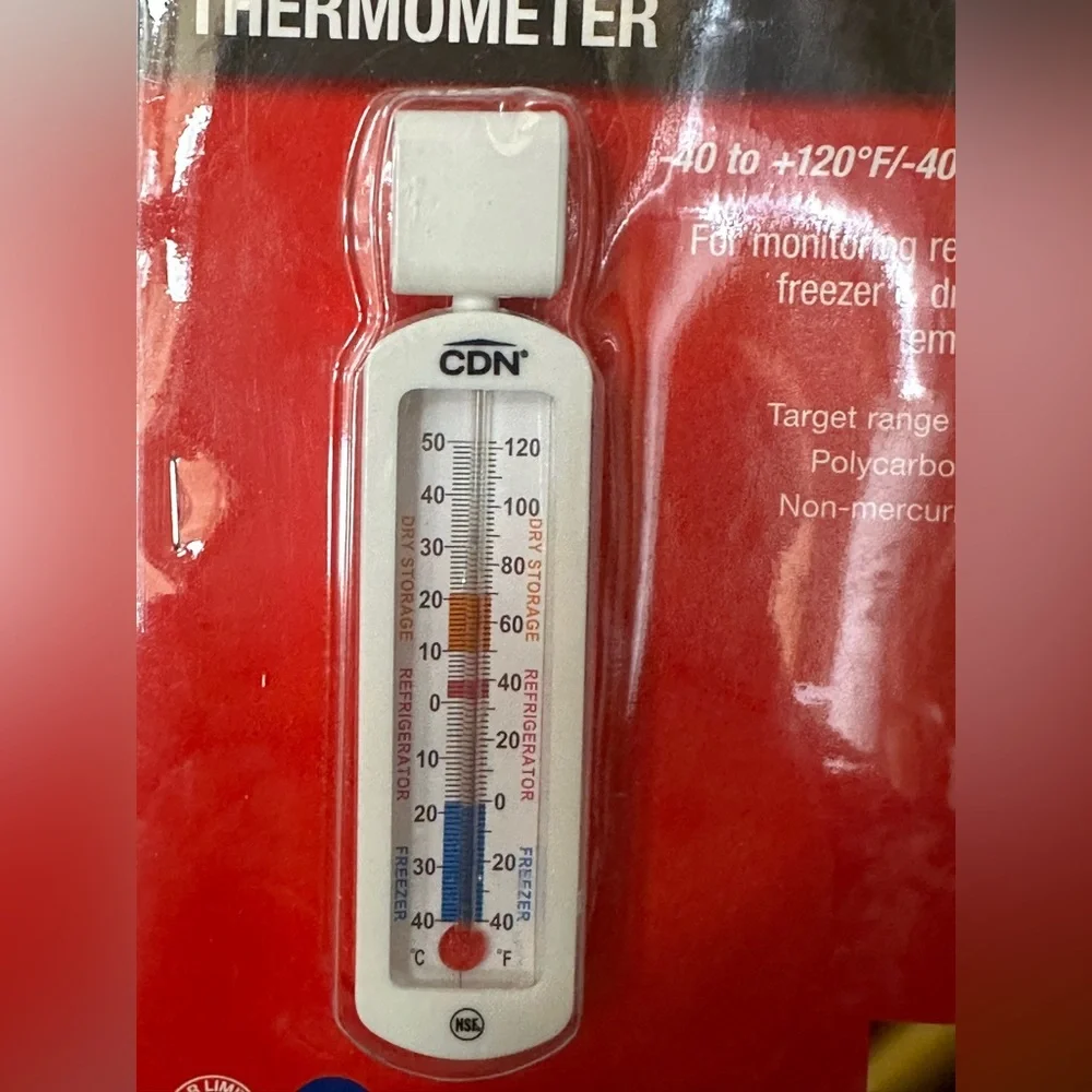 Set of 2 White Refrigerator/Freezer Thermometer